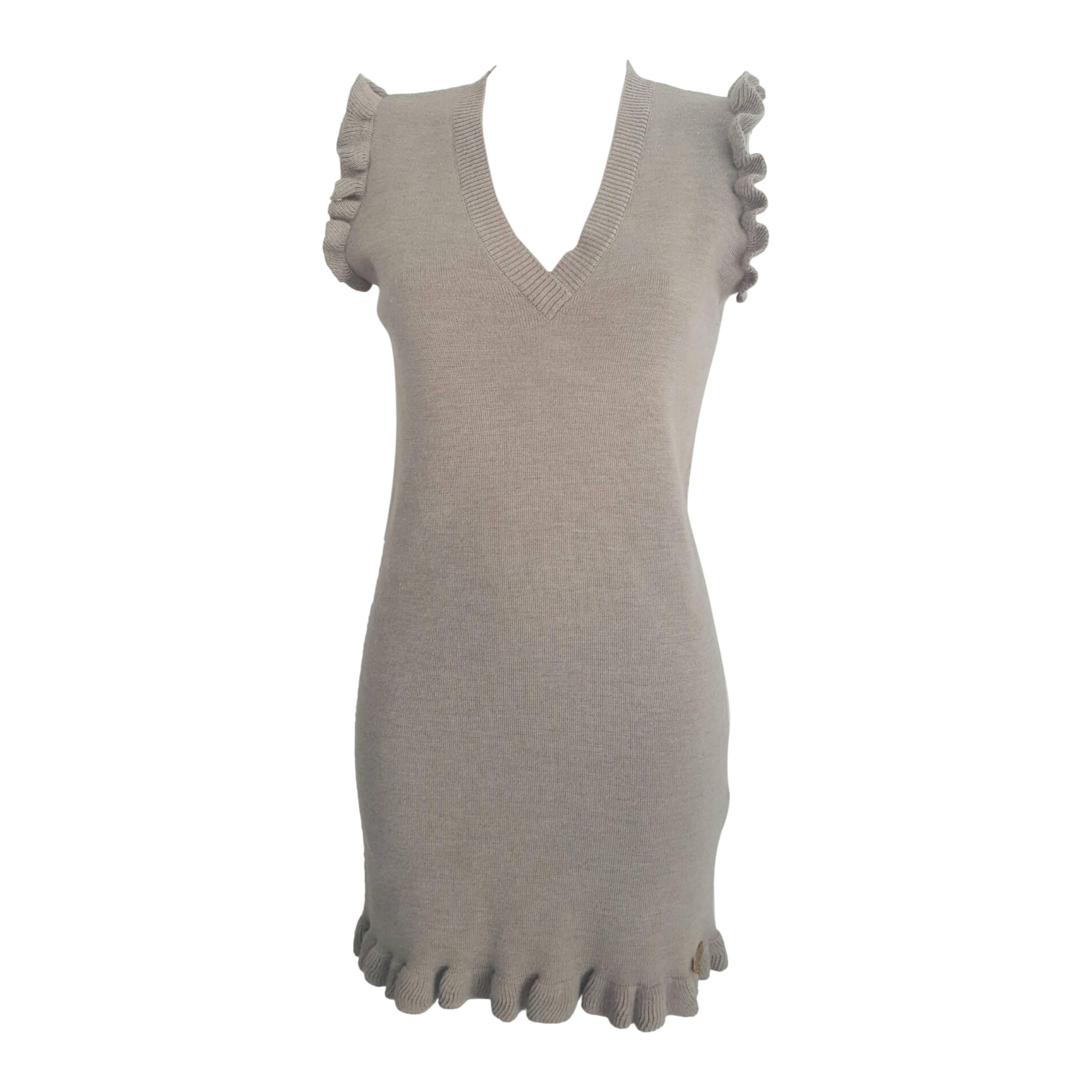 1990s Love Moschino nude beije dress