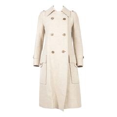 1960s Ted Lapidus Ivory Wool Coat