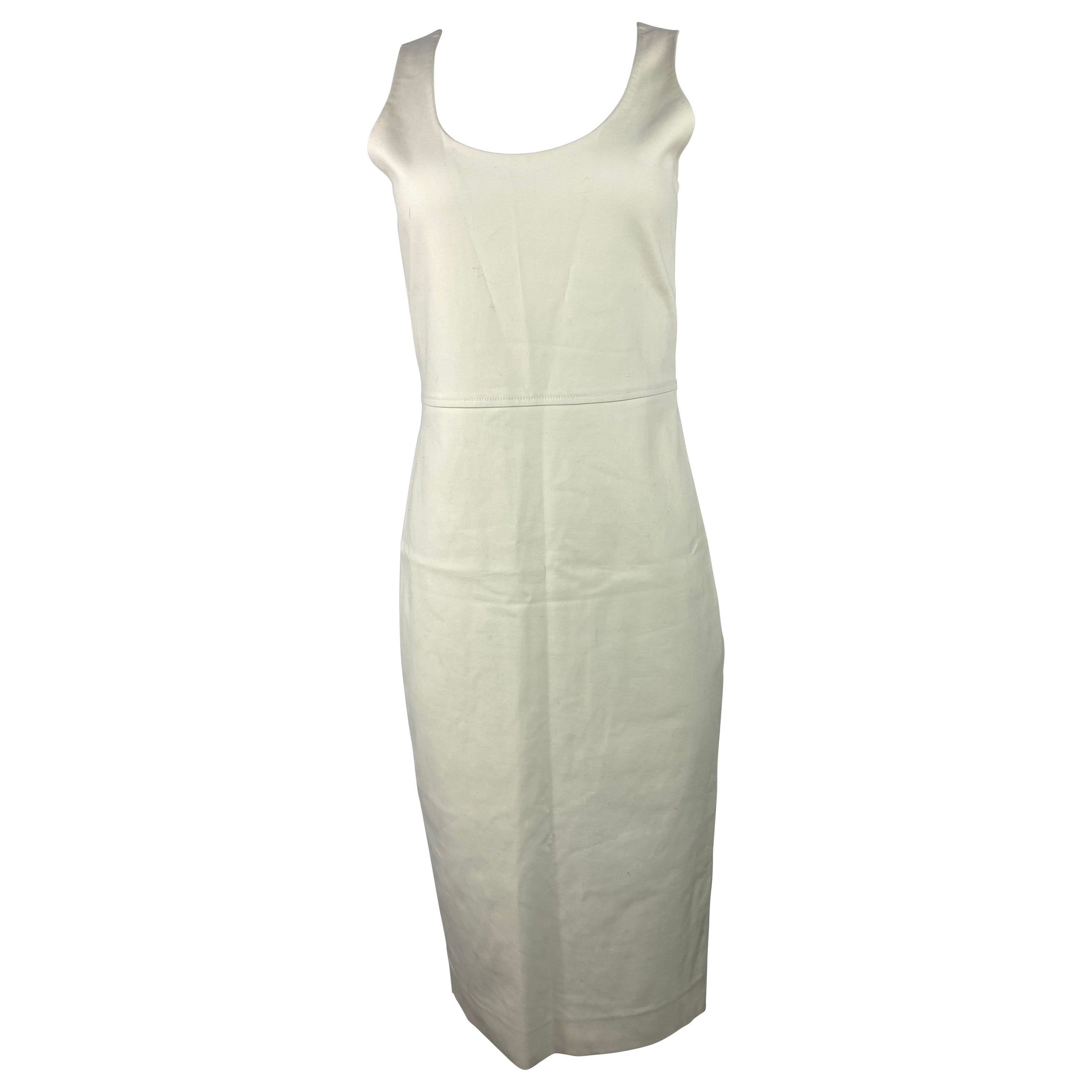 the row white gown