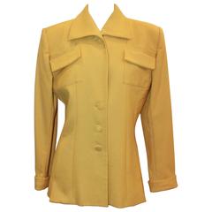 Norma Kamali 1980's Vintage Mustard Wool Jacket - 10 7