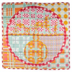 Hermès New Ex Libris a Carreaux Shawl