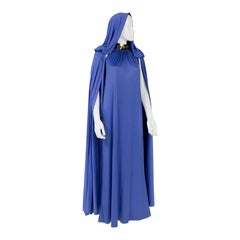 Un abito da sera Loris Azzaro Couture in Jersey di Seta Lavanda Circa 1980