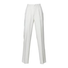 Pantalon ou pantalon blanc taille haute vintage Louis Feraud des années 90