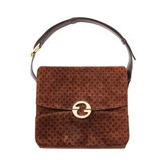 Retro Gucci Suede Shoulder Bag Late 70's