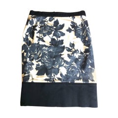Alessandro Dell'acqua Lovely Black / White / Gray Floral Skirt - Size 40