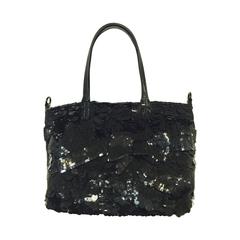 Valentino Garavani Sequined Shoulder Bag with Patent Trim 11