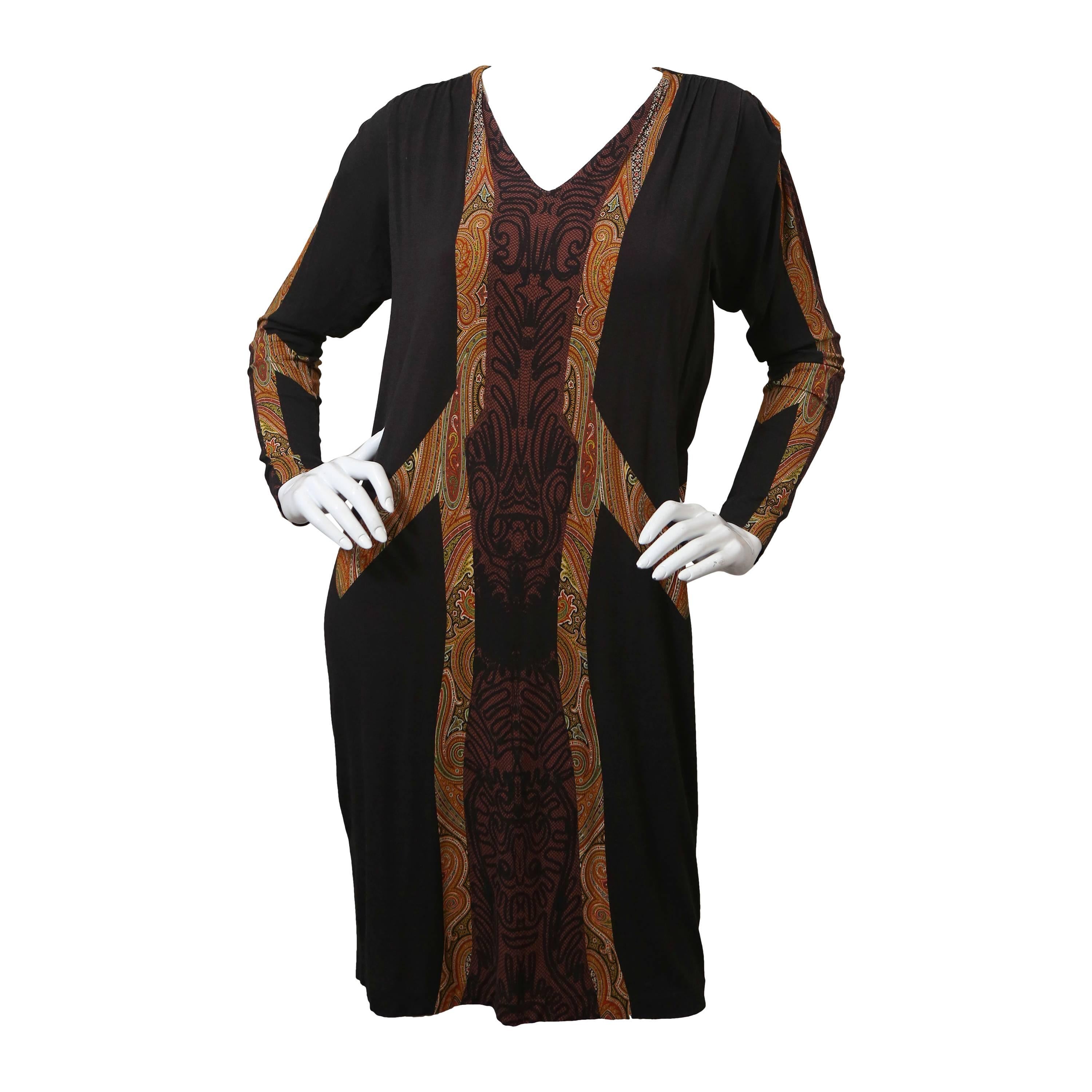 ETRO Black Paisley Patterned Dress