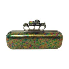 Alexander Mcqueen Oil Slick Knuckle Duster Box Clutch