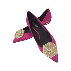 Nicholas Kirkwood Fuschia Satin Evening Flats 7