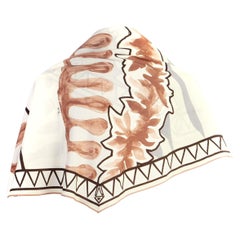 Pucci White Silk Diamond Shape Scarf