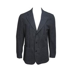 Vintage Comme des Garcons Mens Grey Wool Flannel Blazer