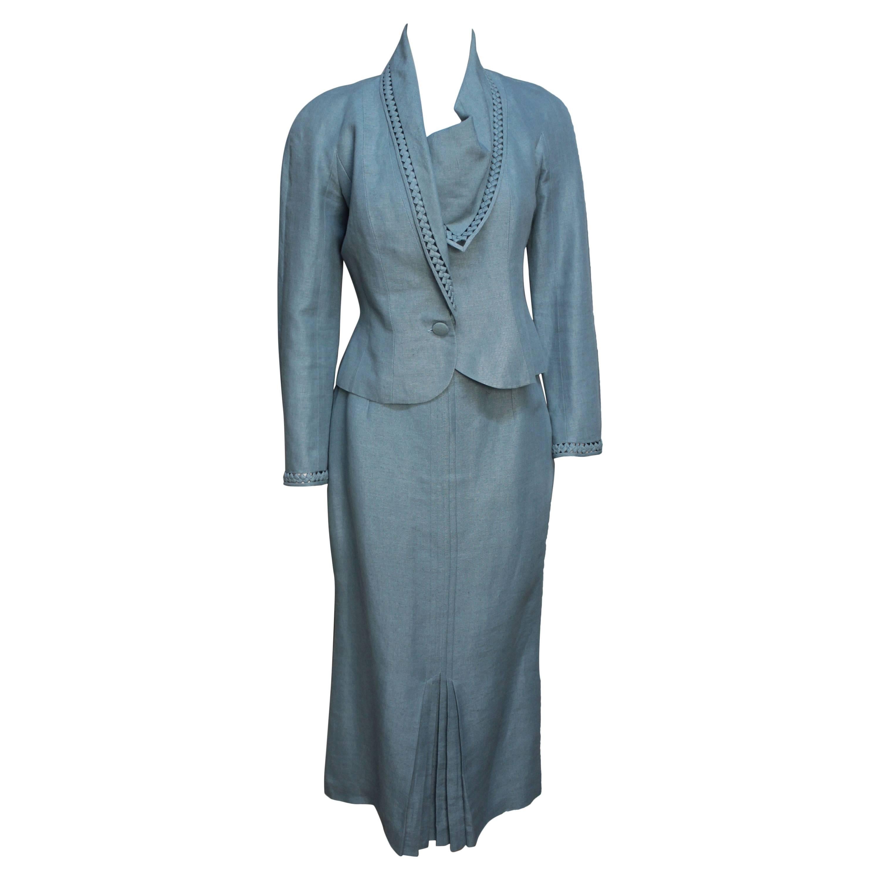 John Galliano Lovely Draped Womens Suit For Sale