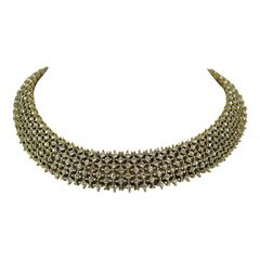 Vintage Les Bernard Encrusted Crystal Choker Necklace New Old Stock 12