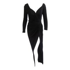 1980s Vicky Tiel Couture Jersey Evening Gown