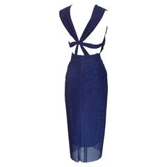 Ungaro Blue Lavender Party Dress 