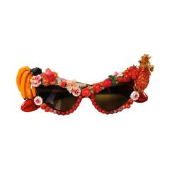 Mercura Tropical Flowers and Fruit Cat Eye Sunglasses