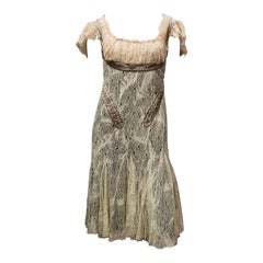 2002 Alexander McQueen 'Milkmaid' Corset Cocktail Dress