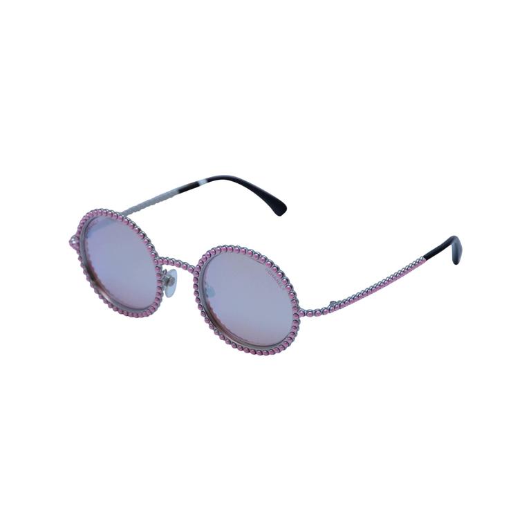 CHANEL PINK PEARL Sunglasses 2016 Limited Ed. Seen On Rose Depp Collector's  at 1stDibs | chanel sunglasses 2016, chanel white pearl sunglasses