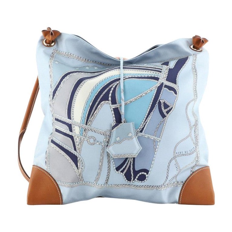 Hermes Silky City Bag Printed Silk and Leather PM