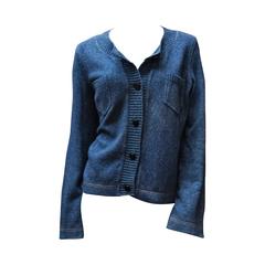 Chanel Blue Knit Cardigan 12