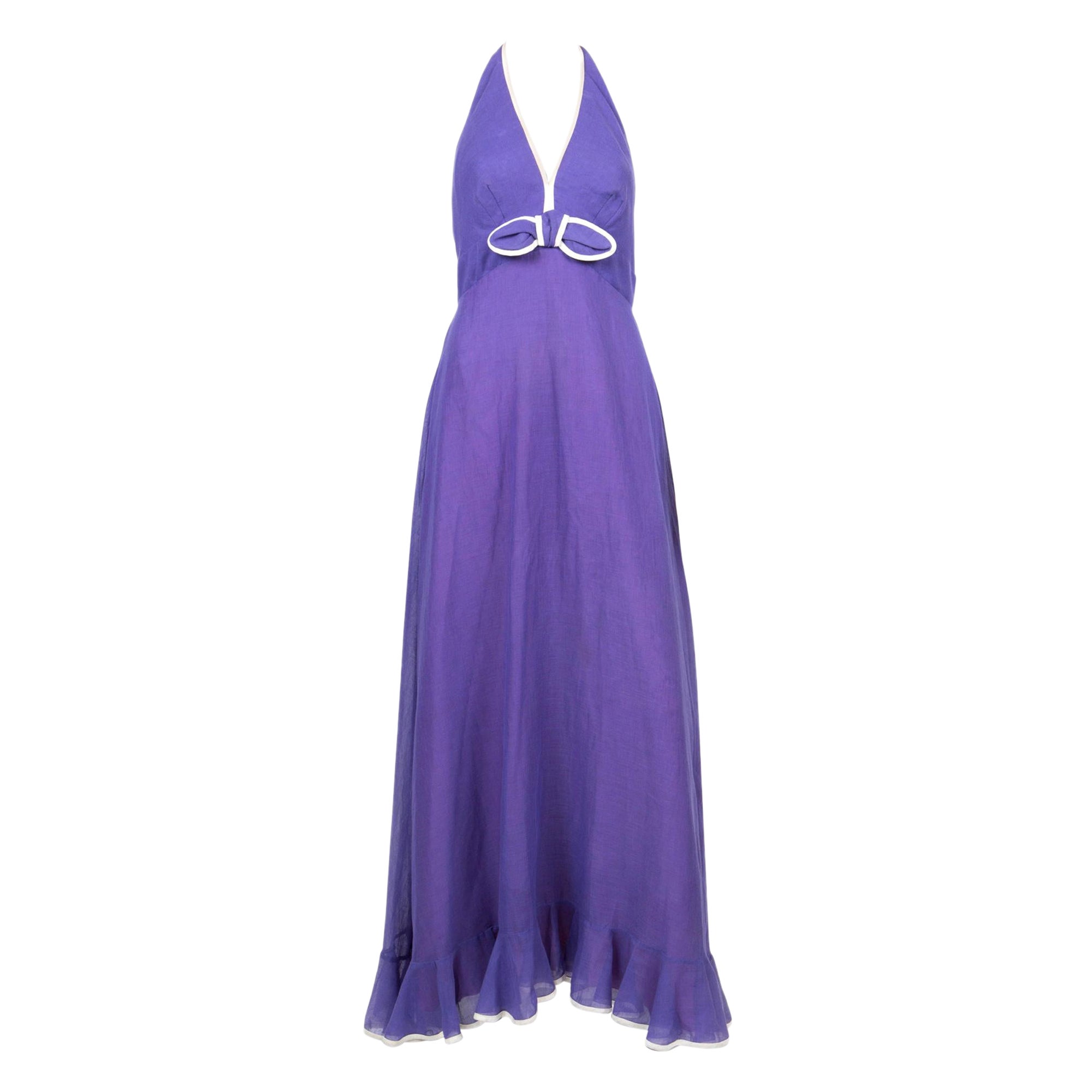 1972 Elliette Lewis Purple Cotton Dress Columbo Season 2 For Sale