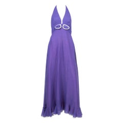 Retro 1972 Elliette Lewis Purple Cotton Dress Columbo Season 2