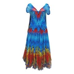 Vintage Alexander McQueen 'Irere' tropical feather evening gown, c. 2003
