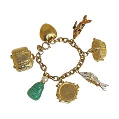 Moschino gold charm bracelet, c. 1990s 7
