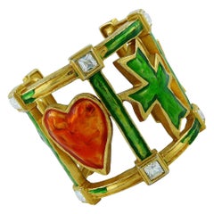 CHRISTIAN LACROIX Vintage Ikonisches Manschettenarmband