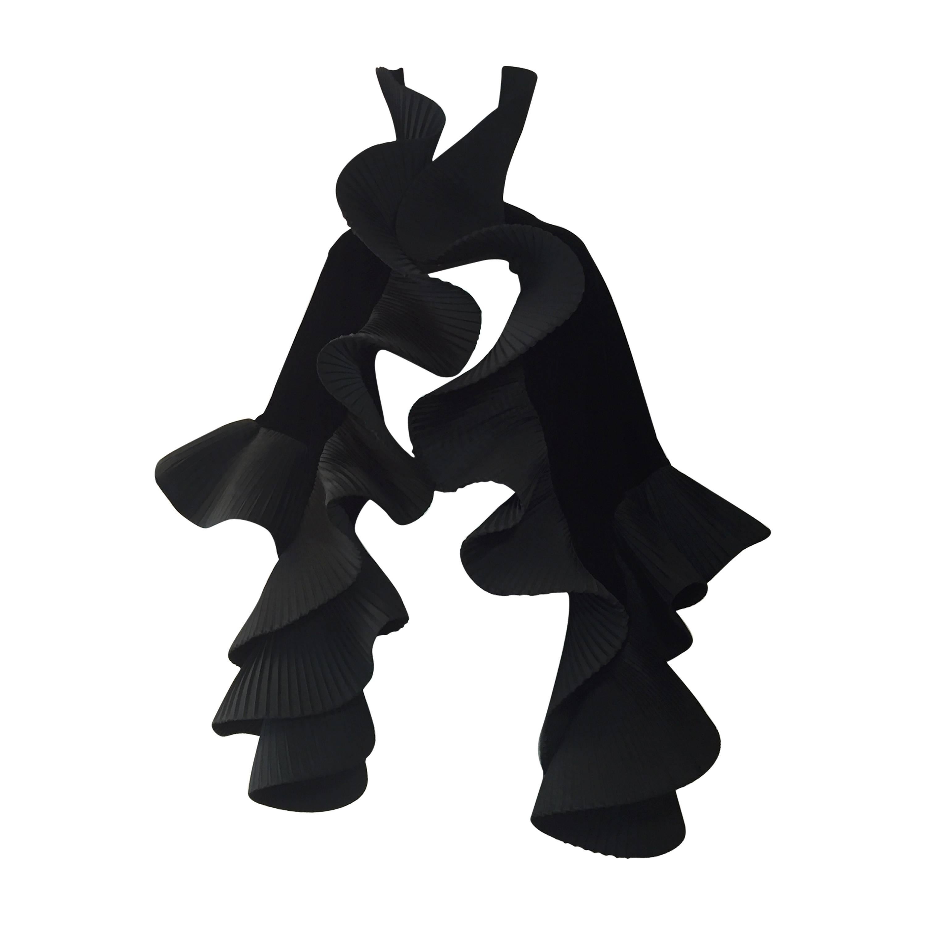 1980s Extravagant Silk Taffeta Ruffled Velvet Evening Wrap