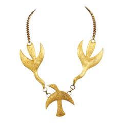 Yves Saint Laurent Gold Taube Halskette