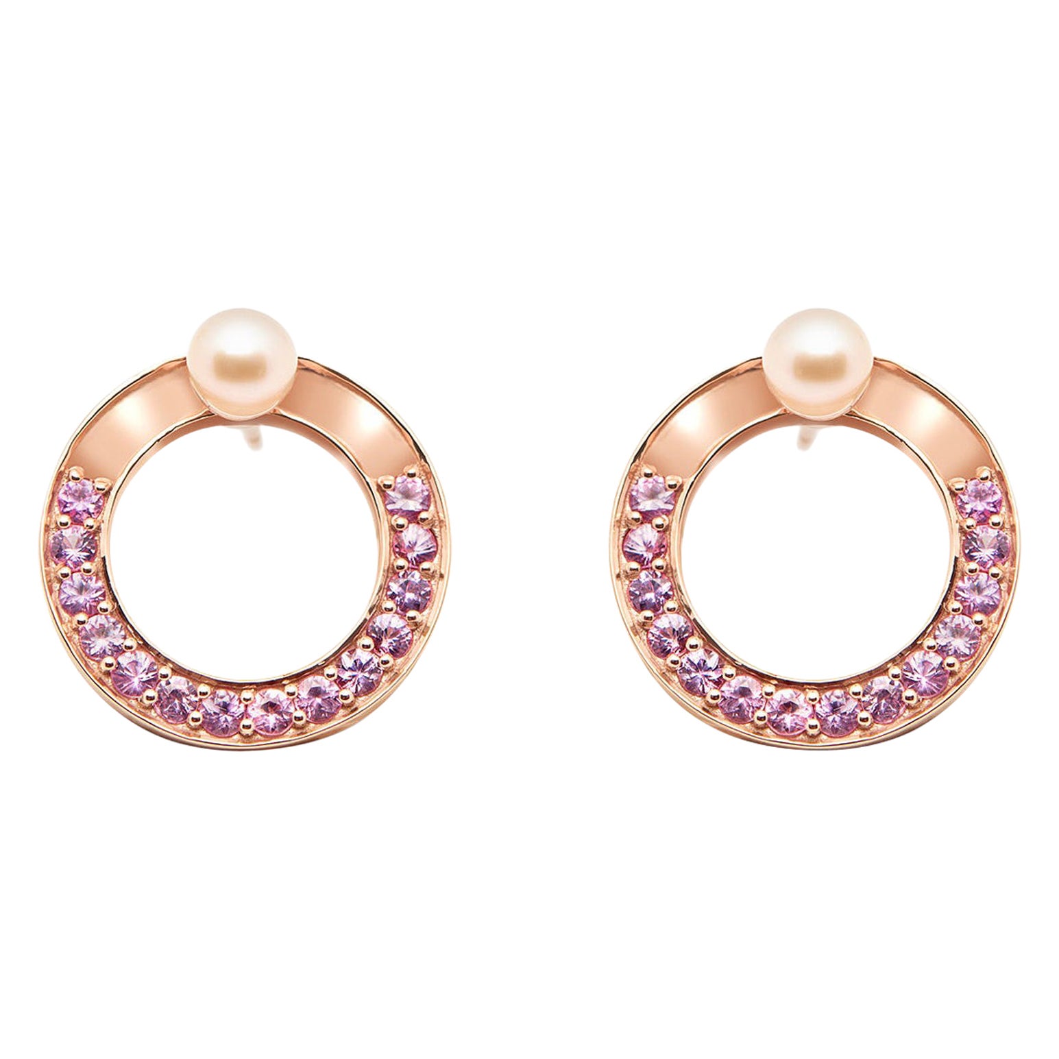 Snaketric Edgy Earrings Gold Vermeil with Yellow Sapphires and Gold