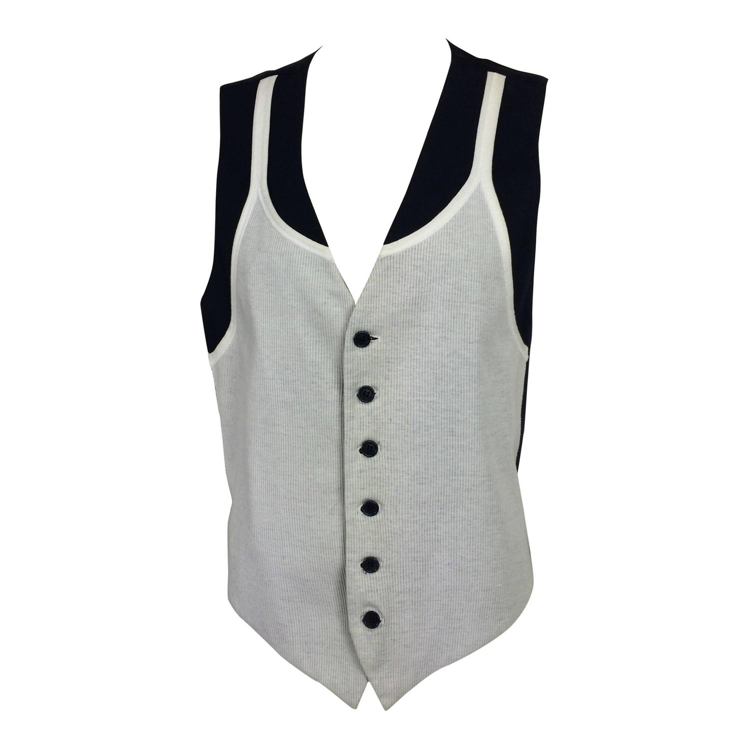 Moschino "wife beater" vest Cheap and Chic 1980s For Sale at 1stdibs