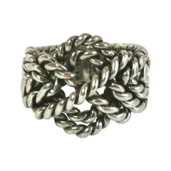 Handgefertigter Puzzle-Ring aus Sterlingsilber