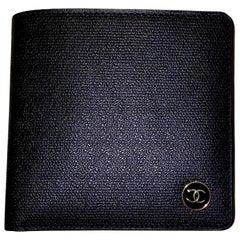 NOUVEAU Portefeuille à rabat avec logo CC noir Chanel - Ensemble complet avec boîte et carte