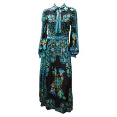 1970s Leonard Silk Jersey Maxi Dress 4