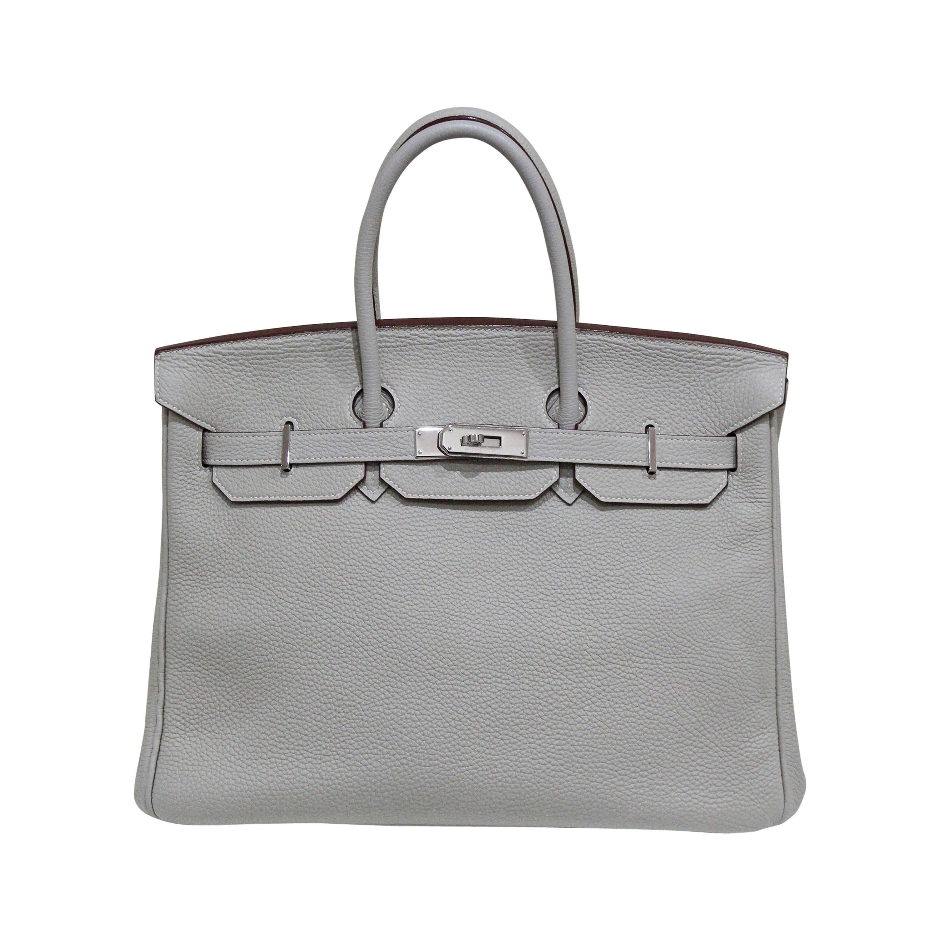 Hermes 35 cm Birkin Bag in Clemence Leather