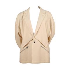 1970
s JEAN CHARLES DE CASTELBAJAC wool jacket with pinked edges