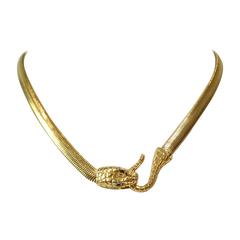 1980s Givenchy Serpent Necklace 