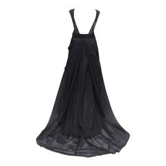 Yves Saint Laurent by Tom Ford black silk organza evening gown, c. 2002