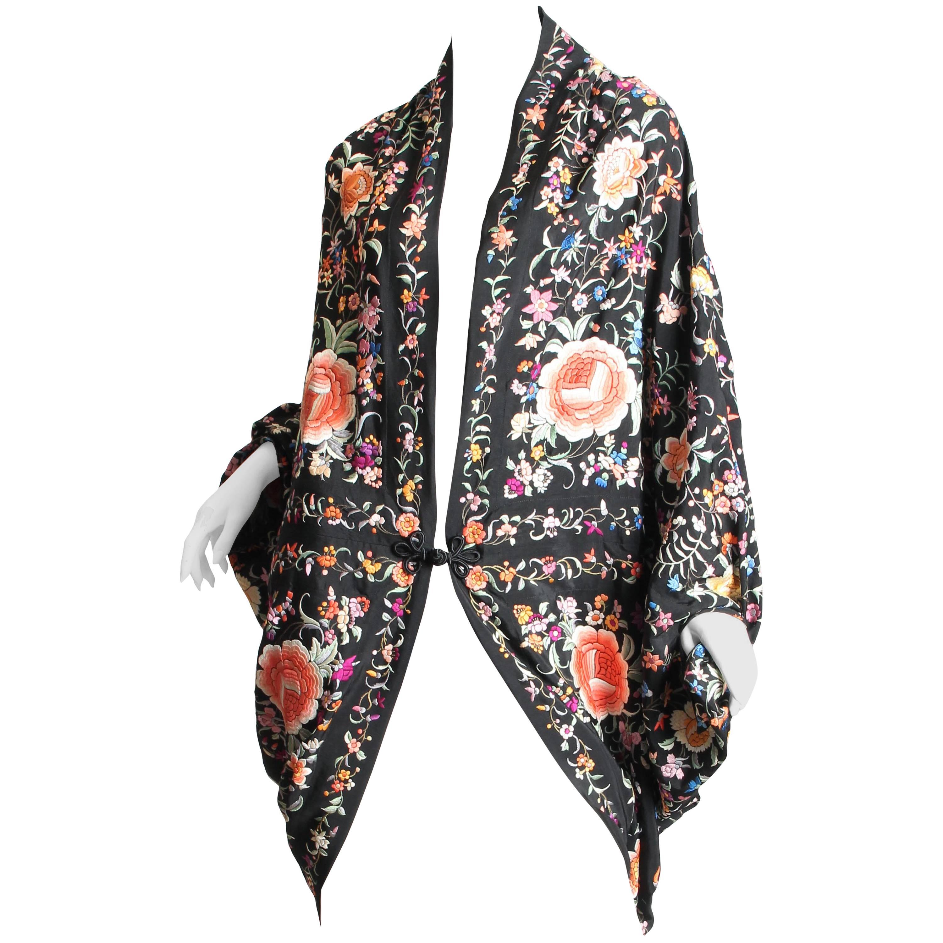 Hand Embroidered Cocoon Coat