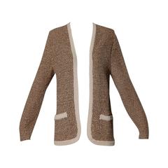 Bonnie Cashin 1960s Vintage Wool Knit Cardigan Sweater Jacket