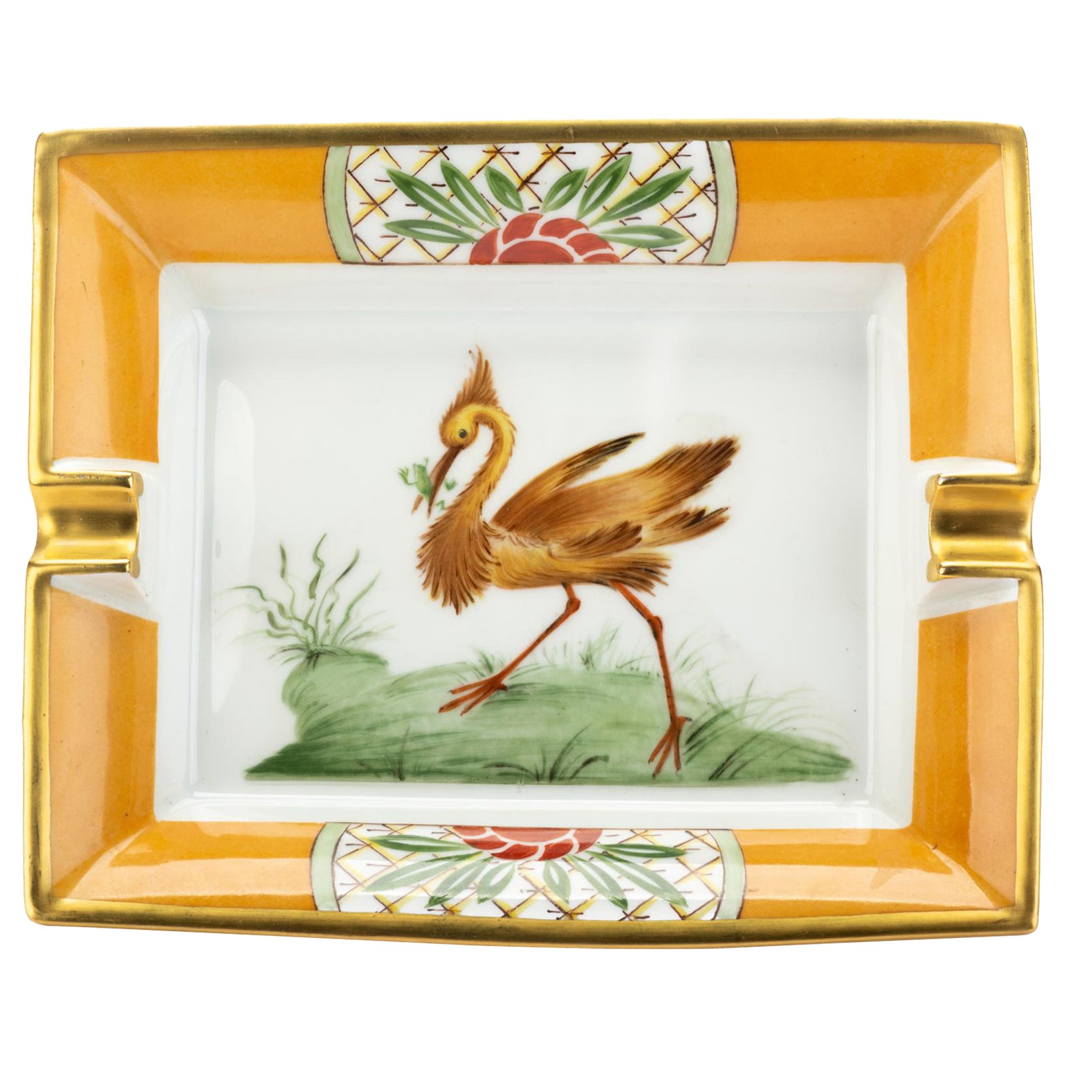 Hermès Bird Porcelaine Gold Ashtray
