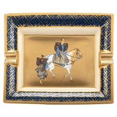 Hermès Samurai Gold Porcelaine Ashtray