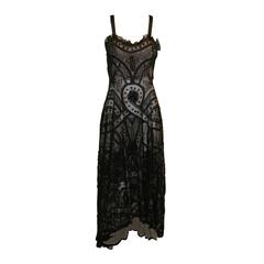 New Alexander McQueen Sarabande S/S 2007 Museum Beaded Tulle Gown Dress 38 11