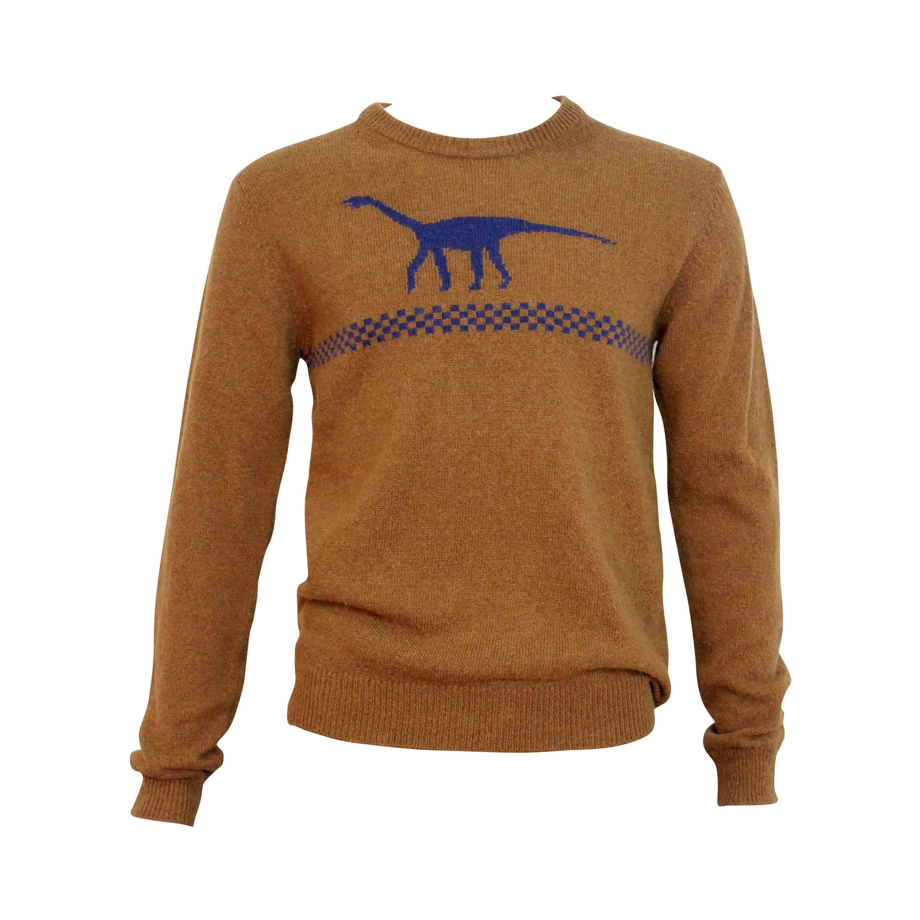 Jil Sander AW 2012 Brown Dinosaur Jumper