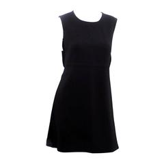 NWT Prada retro look Black Wool Shift Dress at 1stDibs