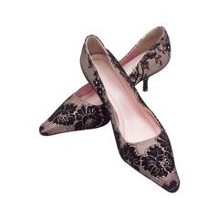 Valentino  french lace covered shoes sz 40.5 us 10