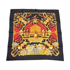 Hermes  Jacquard Scarf Orgauphone et Autres Mecaniques by Francoise Faconnet