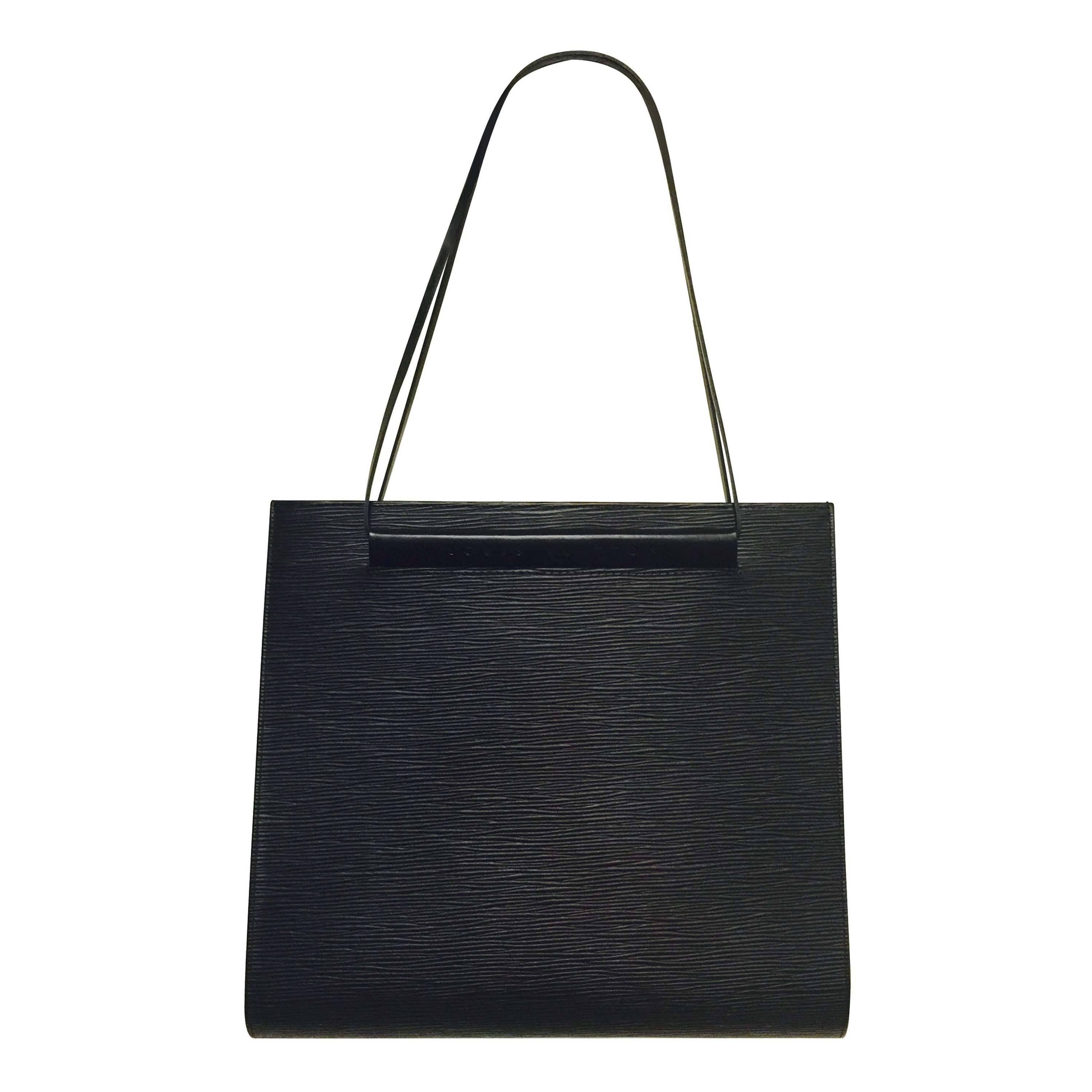 Louis Vuitton Black Saint Tropez Epi Leather Structured Shoulder Bag